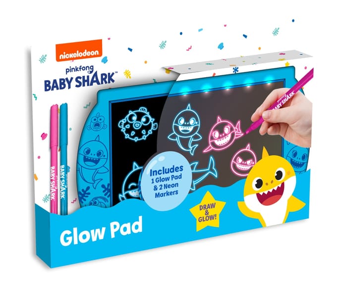 Baby Shark magisch tekenbord Glow in the dark