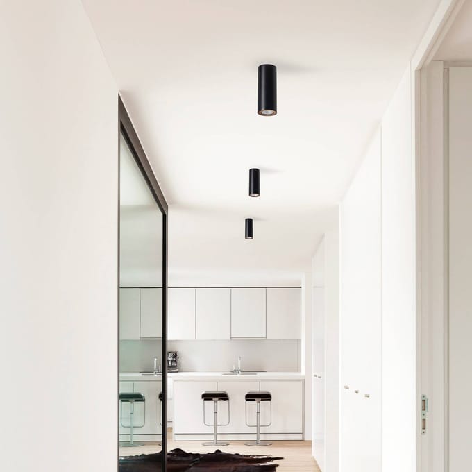 LEDS-C4 Pipe plafondspot 1-lamp zwart-goud