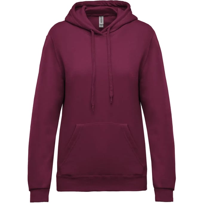 Kariban Eco damessweater met capuchon K473 - Wine - M