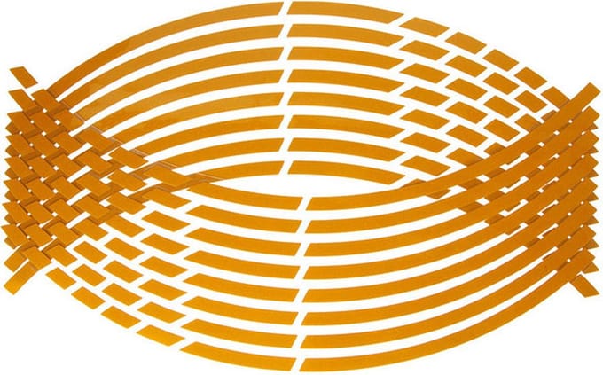 Velgstriping - Motor Wiel Stickers - Velgstrips - Oranje