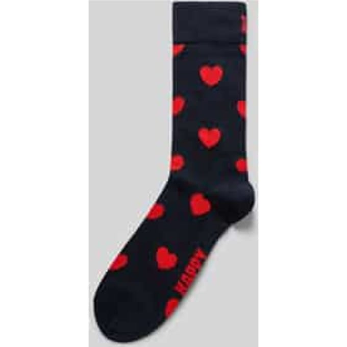 Happy Socks Heart Sock - unisex sokken - navy - Unisex - Maat: 41 - 46