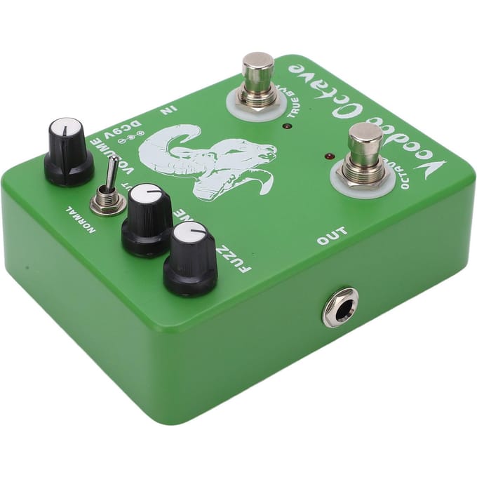 Gitaar Effectpedaal Voodoo Octave Fuzz Instelbaar Enkel True Bypass Instrument Accessoire white