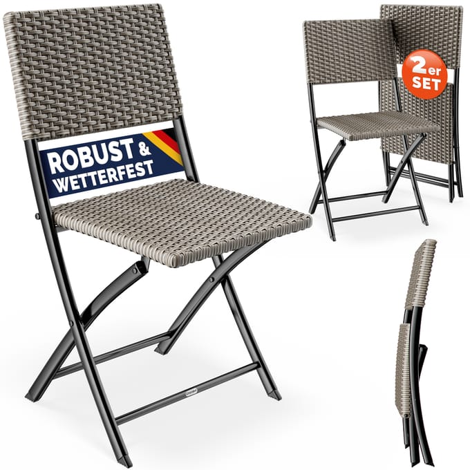 Klapstoel Rome 2 stuks Crème Kunststof