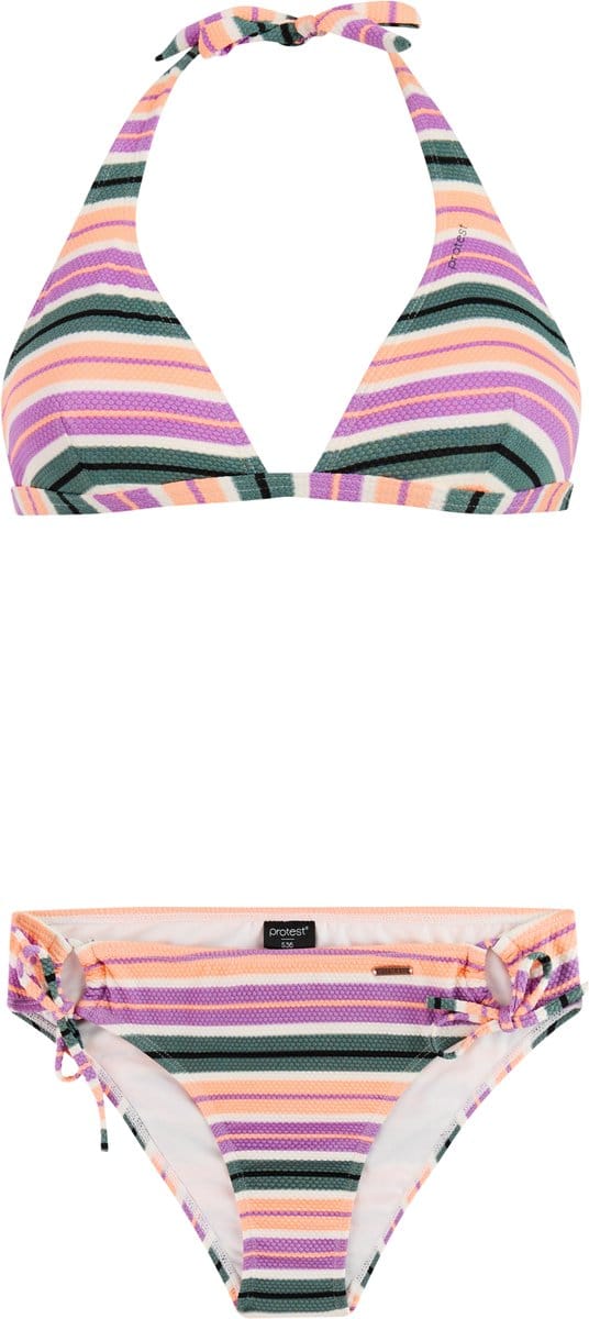 Protest PRTAdmirer - Halter bikini set Dames - Koordsluiting - Uitneembare vulling - Normale pasvorm - Medium dekking - Paars