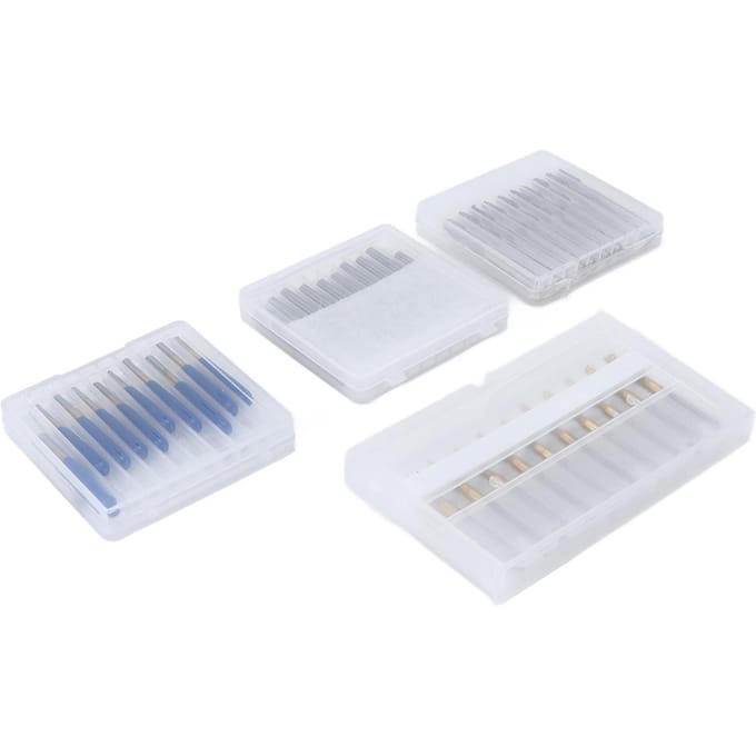 40 Stuks Freesmachine Vingerfrees CNC Routerbit Vlakke Bolneus Set Kit voor Graveren