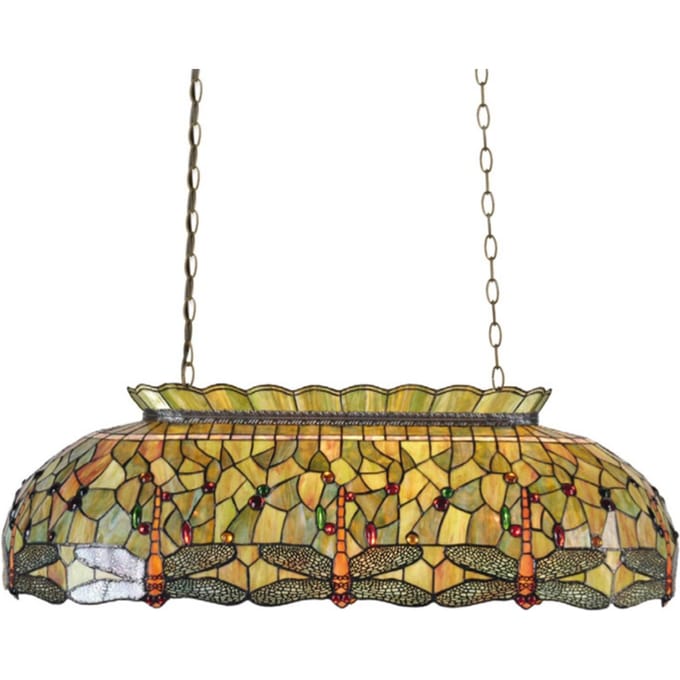 Lumilamp Hanglamp Tiffany 100x47x156 cm Groen Glas Libelle