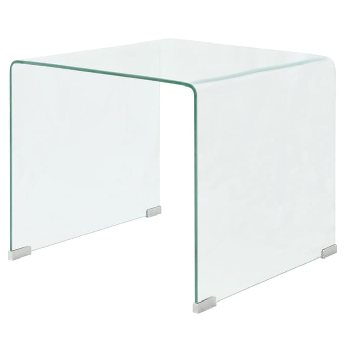 vidaXL - Salontafel - transparant - 49,5x50x45 - cm - gehard - glas