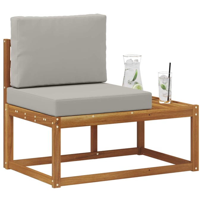 vidaXL - Buiten - eindsofa - Naturel - 91 - x - 63 - x - 73 - cm - Massief - Acacia - Hout