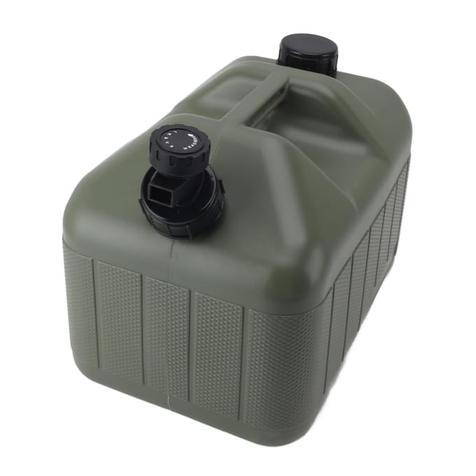 Camping Watercontainer 10L Grote Capaciteit Vierkant Groen Autowateropslag Draagvat met Kraan L black