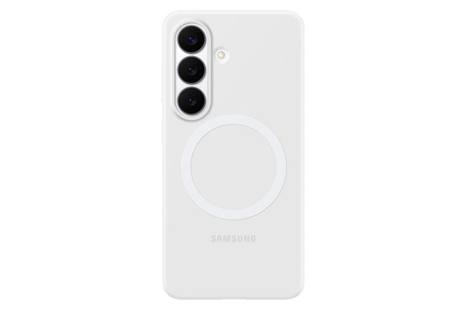 Silicone Magnet Backcover voor de Samsung Galaxy S26 - White