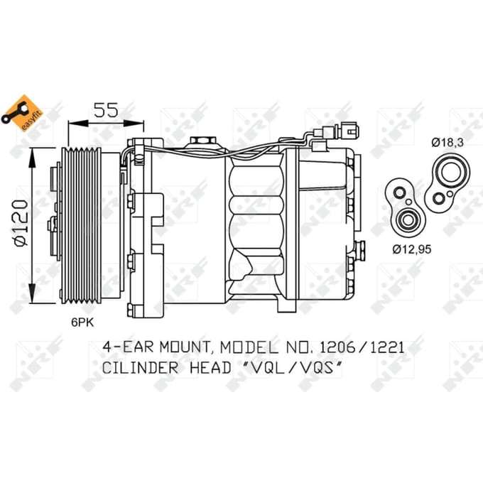 Compressor airconditioning NRF 32064