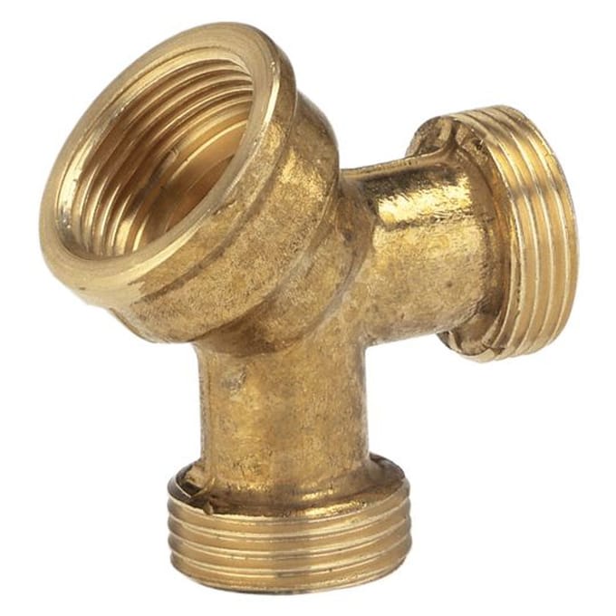 GARDENA 07155-20 Messing 2-voudige splitser 24,2 mm (3/4) binnendraad, 26,44 mm (3/4) buitendraad, 26,44 mm (3/4) buitendraad