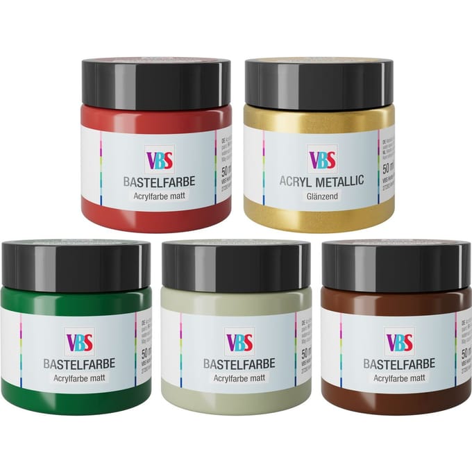 VBS Knutselverf set "Xmas-Soul", 5 x 50 ml