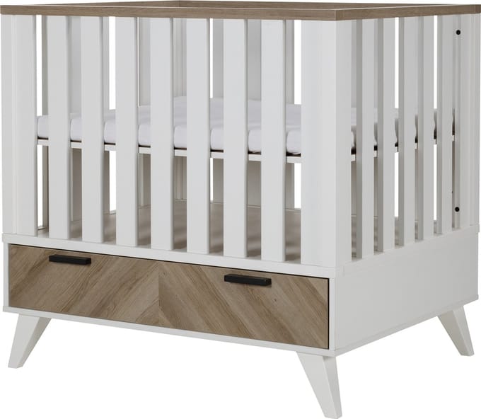 Interbaby Box Met Lade Lancaster Wit/ Visgraatmotief