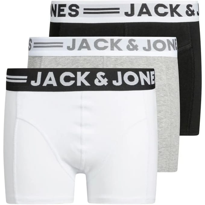 JACK&JONES JUNIOR SENSE 3 Pack Jongens Onderbroek - Maat 164