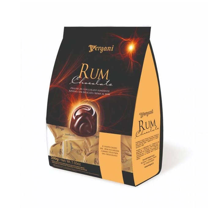 Praliny rum chocolade 100g - vergani