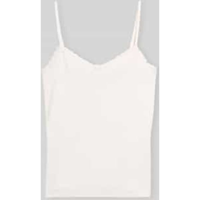 slim fit top van katoenmix