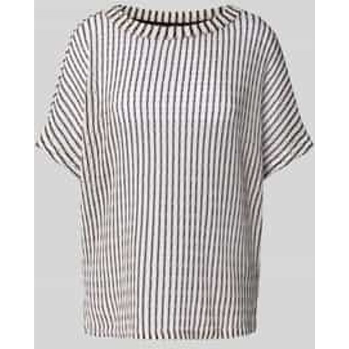 Relaxed fit T-shirt in gebreide look, model 'Umila'