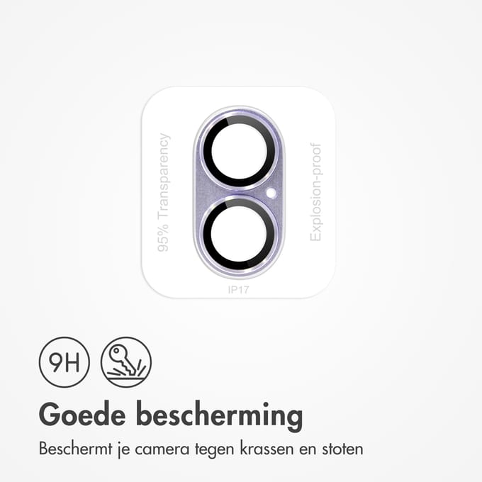 imoshion Camera Lens Protector - Geschikt geschikt voor Apple iPhone 17 - 2 Pack - Lavendel