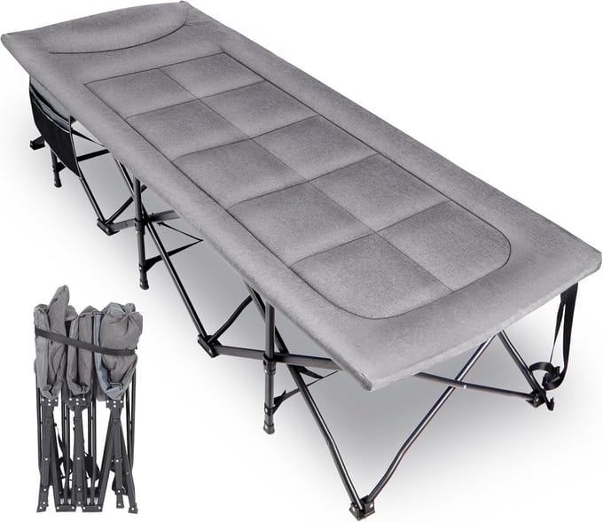 REDCAMP Vouwbed XXL - Opvouwbaar campingbed - 71 cm breed - 226 kg belastbaar