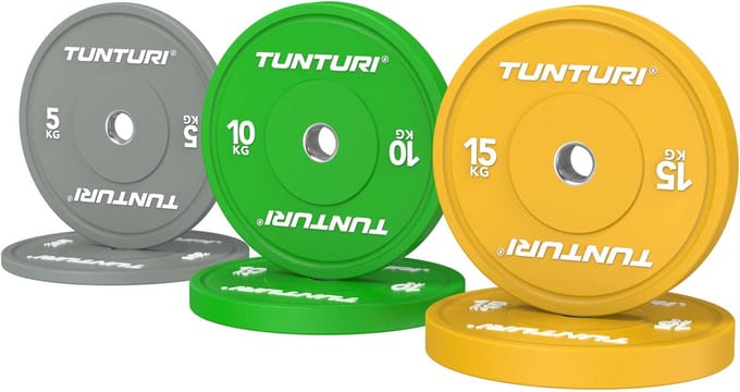 Tunturi Platinum bumperplates - Halter gewichten - Halterschijven - Set 60kg