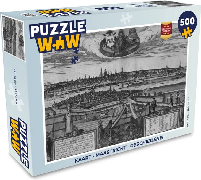 Puzzel Kaart - Maastricht - Geschiedenis - Legpuzzel - Puzzel 500 stukjes