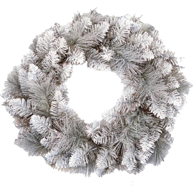 Premier Kerstkrans met punt (Zilver)