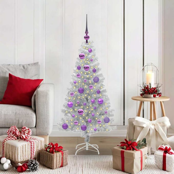 vidaXL - Kerstboom - Zilver - 120 - cm - PET