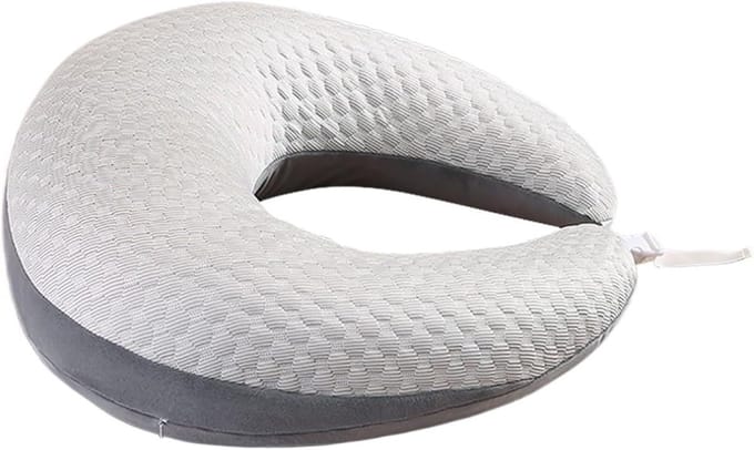 Armsteunkussen - Leeskussen bed - Ontspannen lezen - Ergonomisch ontwerp - 60 x 58 cm - Grijs