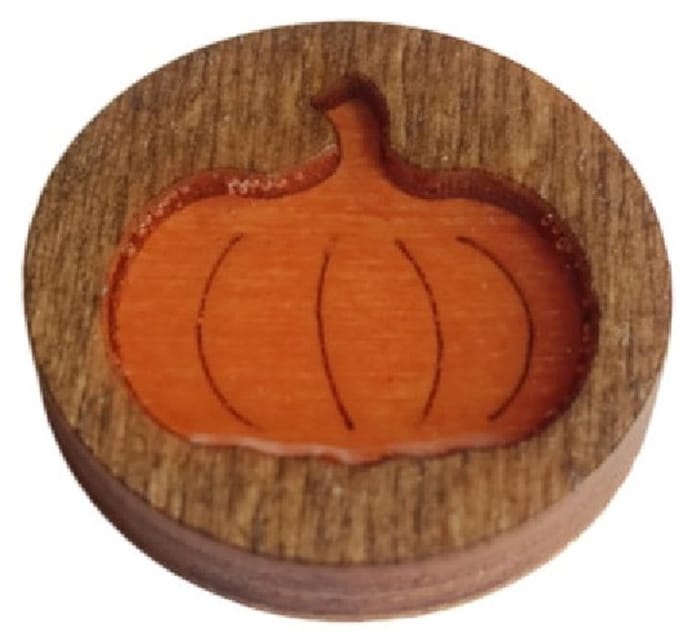 Naaldhouder - NEEDLEMINDER HOUT - ORANJE POMPOEN