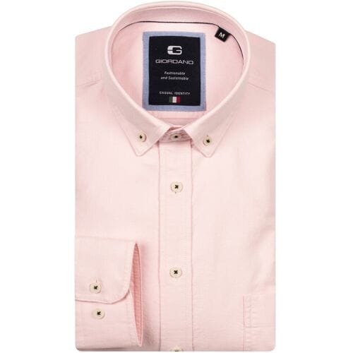 Giordano Overhemd Brando Soft Washed Oxford Roze / male