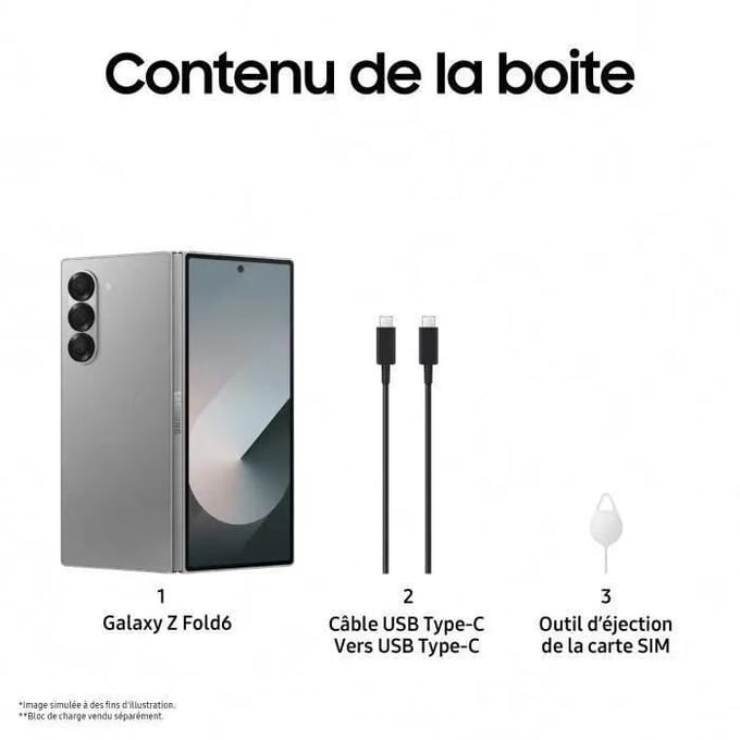 Samsung Galaxy Z Fold6 5G Dual SIM Ontgrendeld Opvouwbare Android Smartphone 512GB zilver
