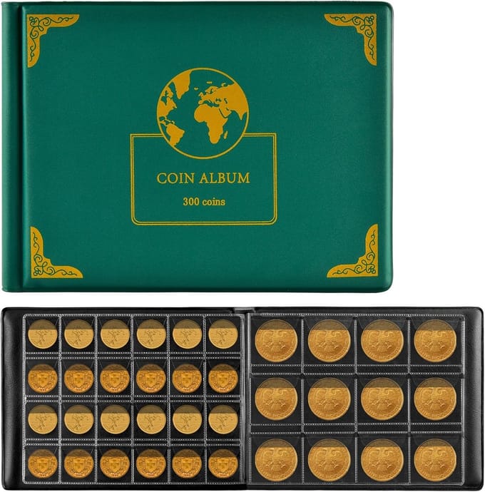 Muntenalbum - Munten Verzamelmap -Groen