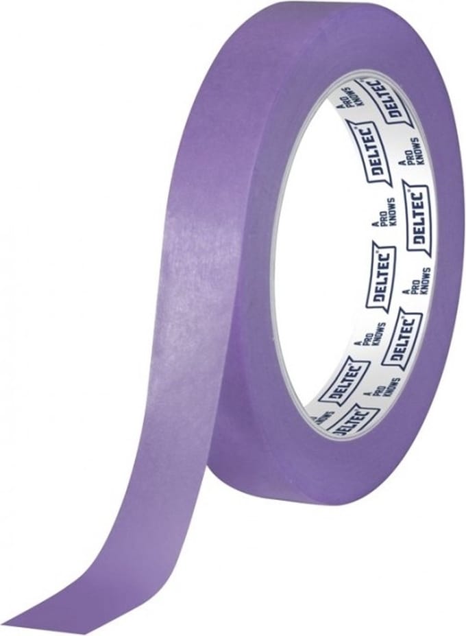 Deltec maskeertape paars / sensitive - 50 meter x 30 mm.