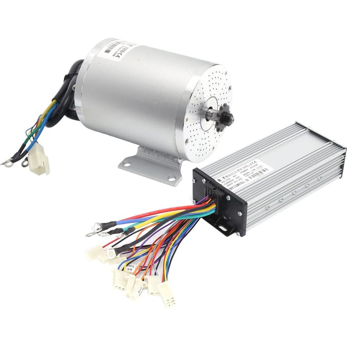 2000W 48V Borstelloze Motor Controller Gaspedalen Ombouw Ketting Tandwiel Ombouwset gray
