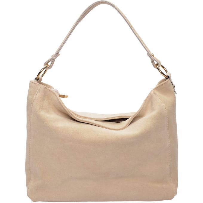 Isabella Rhea Beige Rundleer Tas