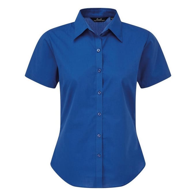 Premier Popeline blouse met korte mouwen / Gewoon werkoverhemd (Koninklijk)