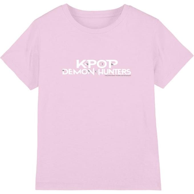K-Pop Demon Hunters Kinderen/Kinderen Logo T-shirt (Lichtroze)