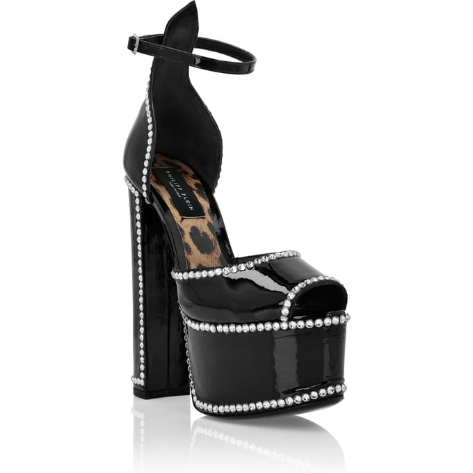 Patent Leather Platform Sandals Hi-Heels
