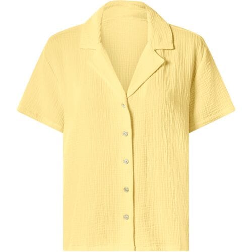 ESMARA Mousseline dames blouse - korte mouwen (Geel, S (36/38))