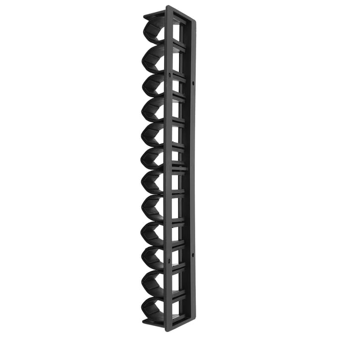 Zwephouder Plastic Horizontaal Wandgemonteerd Zweeprek Hanger voor Zweepopslag black