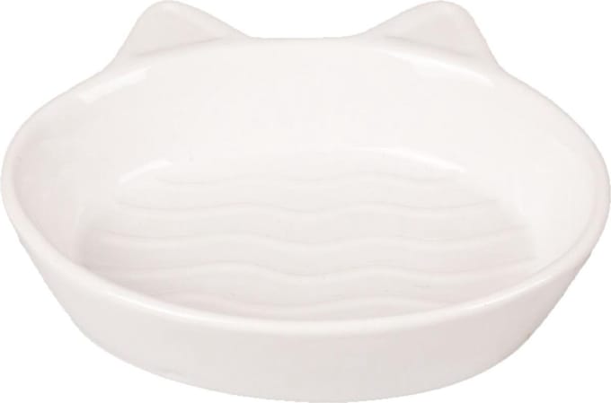 Flamingo - Kattenvoerbak Gizmo - Wit - 13.5 x 12 x 3.5 cm
