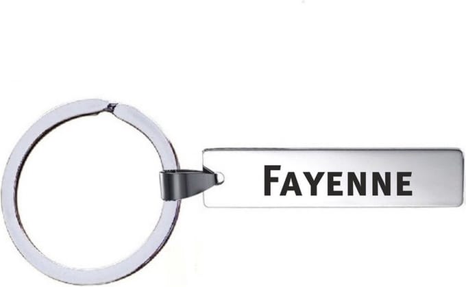 Sleutelhanger Met Naam - Fayenne - RVS