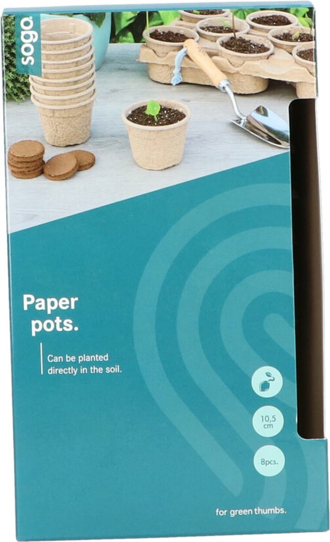 SOGO Paperpot 10.5cm 8st.
