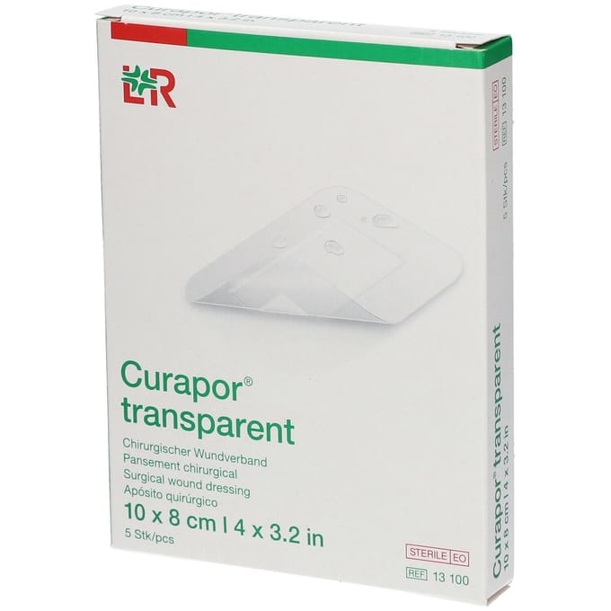 Curapor Transparant Steriel 10Cmx 8Cm 13100 5 Pleister