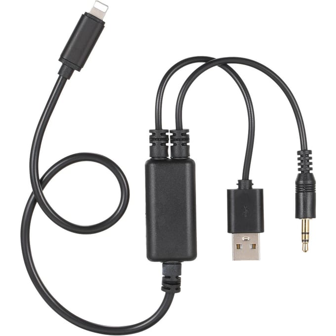 Audio USB-kabel AUX-adaptervervanging voor BMW & Mini iPod iPhone 6 7 8 X XS XR-interface zwart