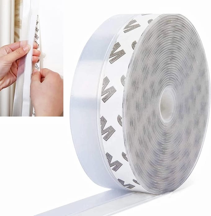 Siliconen Afdichtingsstrips - Transparant, 6 m lang en 35 mm breed voor Scheuren en Openingen