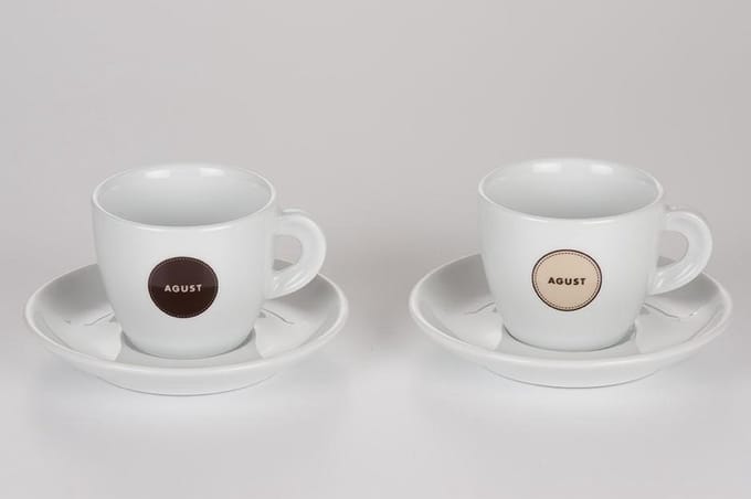 Caffè Agust advertising cappuccino  kop  (6) +/- 140ml