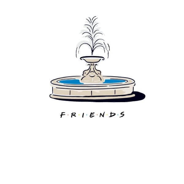 Friends Fountain dames t-shirt - Wit - S
