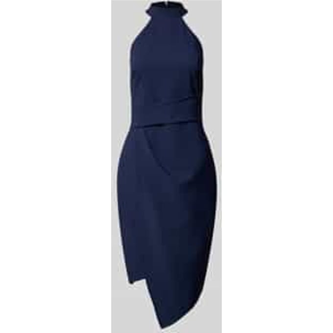 Knielange cocktailjurk met halter